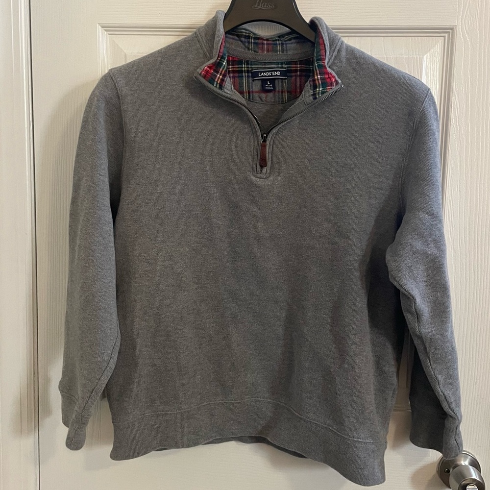 Lands End Men’s Sweater Large Gray